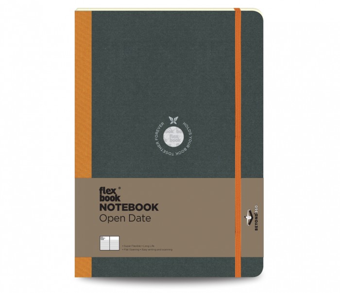 Notebook Open date Large Orange