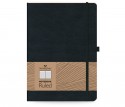 Leather Notebook Ruled Large Black