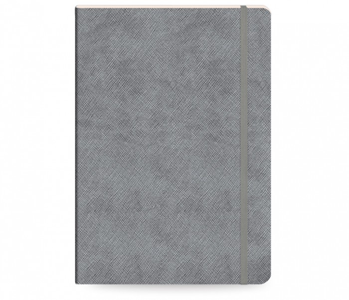 Moments Notebook Ruled Large Silver
