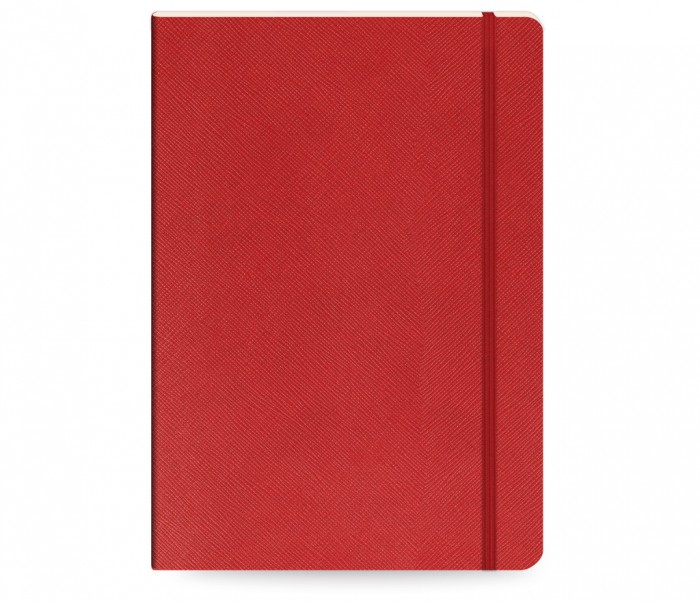 Moments Notebook Ruled Large Red