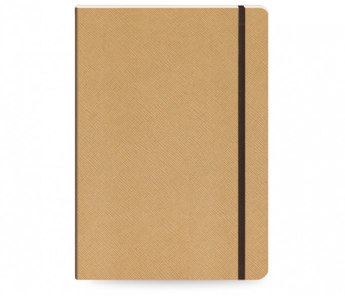 Moments Notebook Ruled Large Gold
