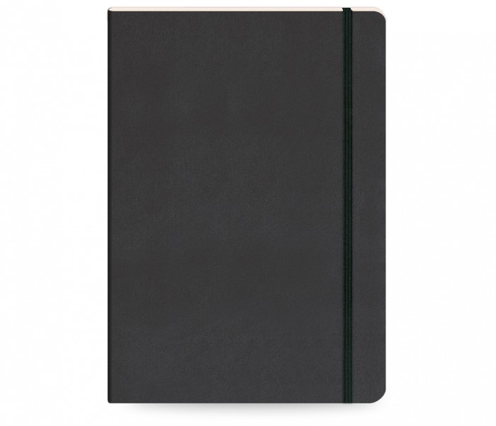 Elegant Notebook Ruled Large Black