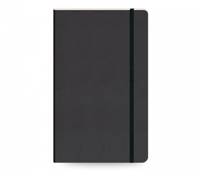 Elegant Notebook Ruled Medium Black