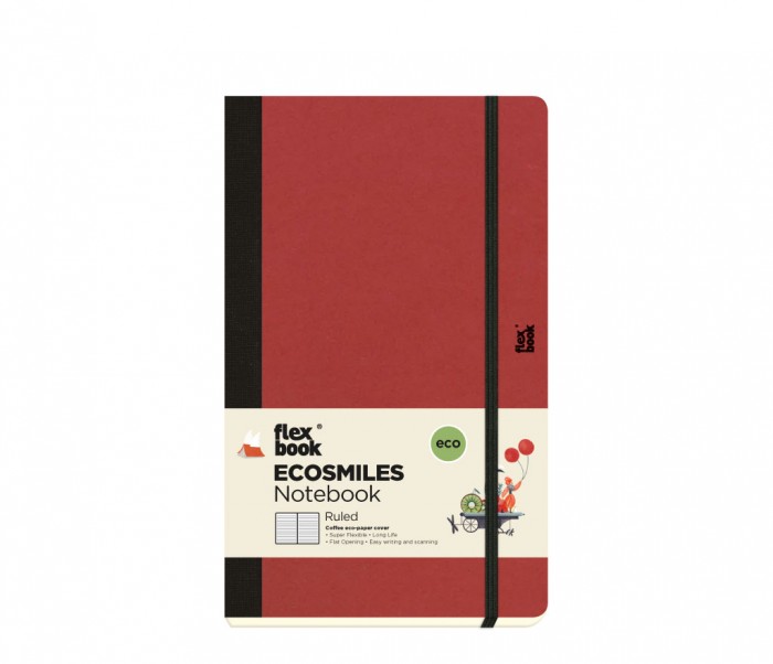 Ecosmiles Notebook Ruled Medium Cherry
