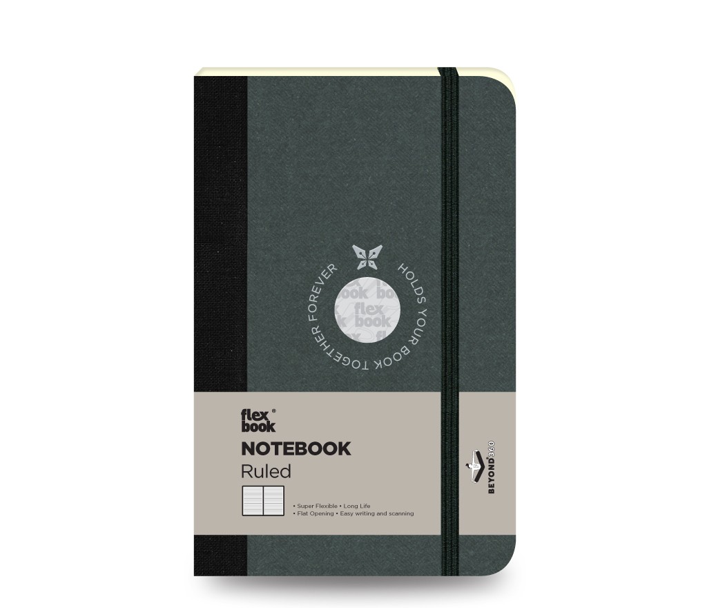 Notebook Ruled Pocket Black