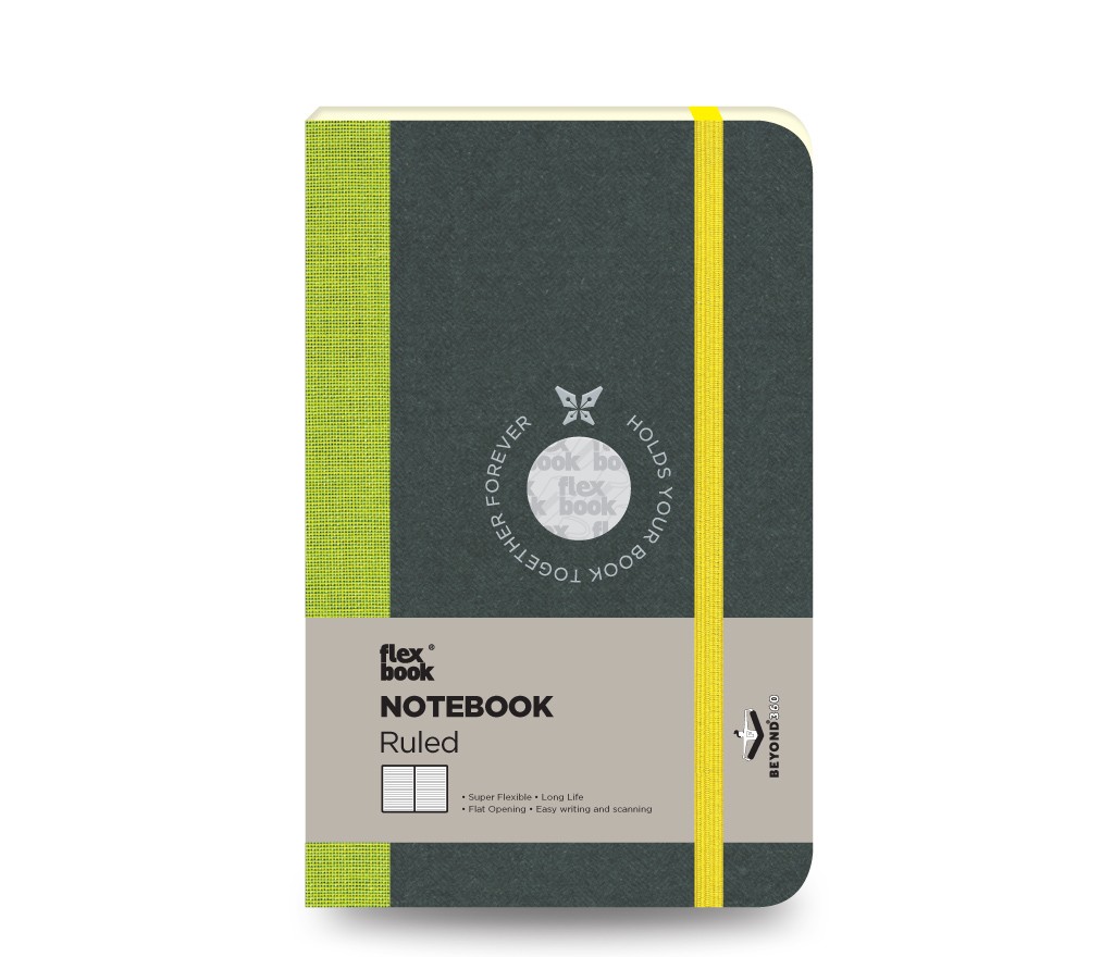 Notebook Ruled Pocket Green