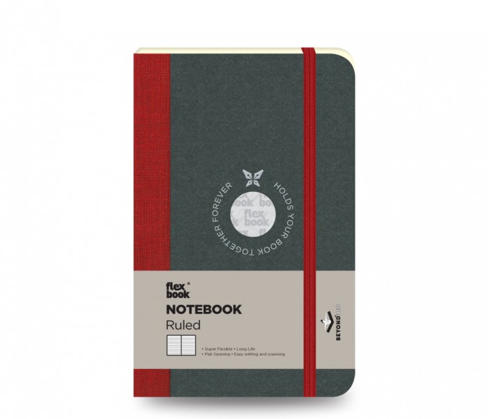 Notebook Ruled Pocket Red