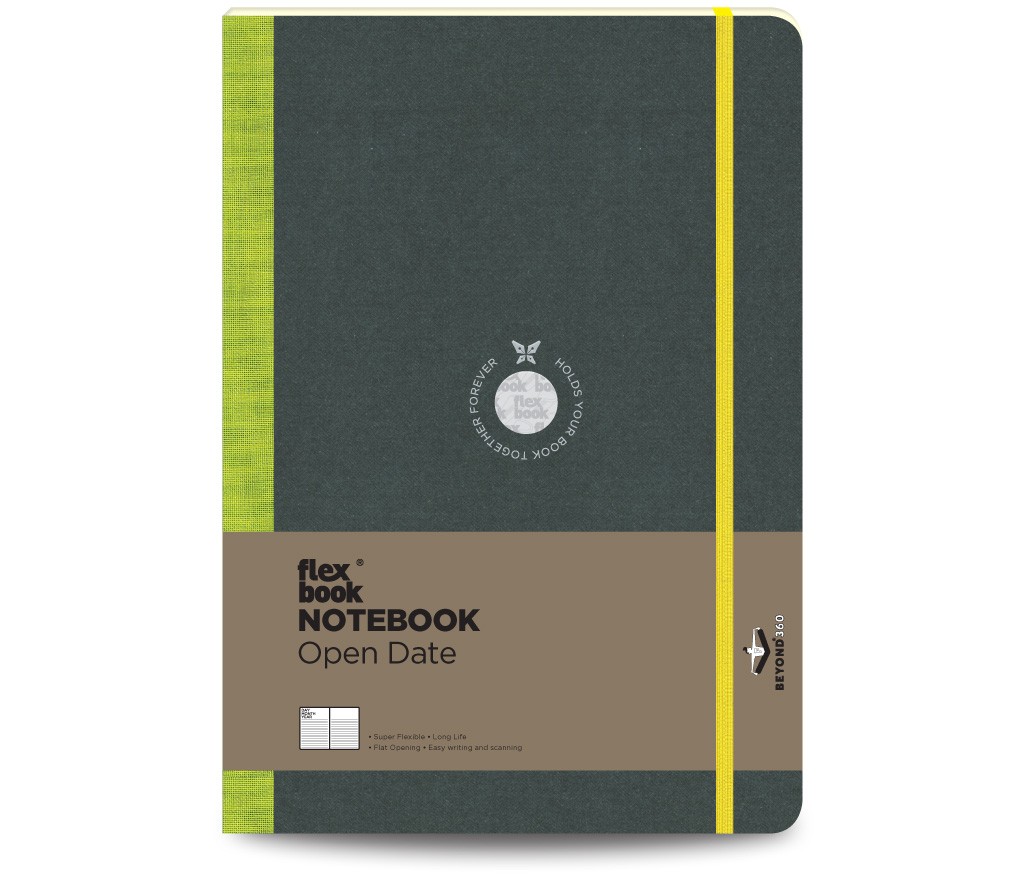 Notebook Open date Large Green