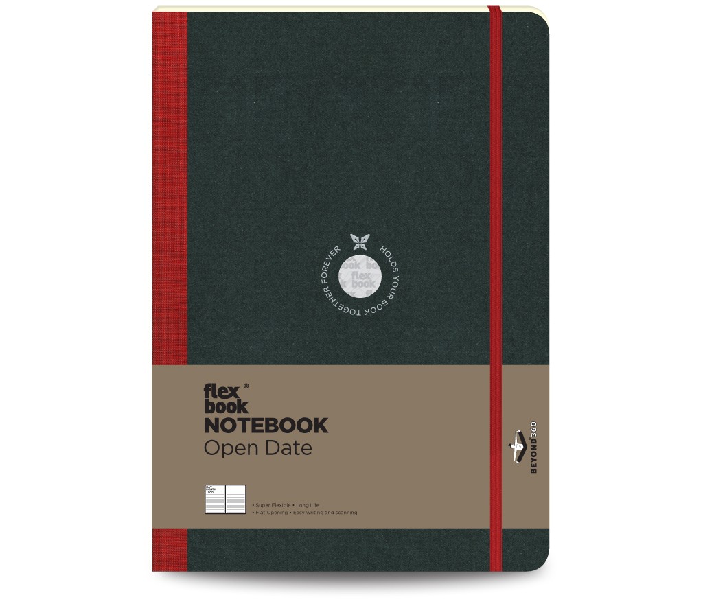Notebook Open date Large Red