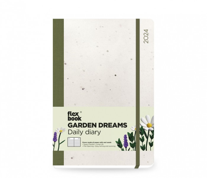 Garden Dreams Daily Medium Diary Olive