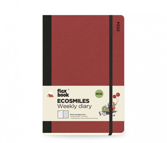 Ecosmiles Weekly Diary Medium Cherry