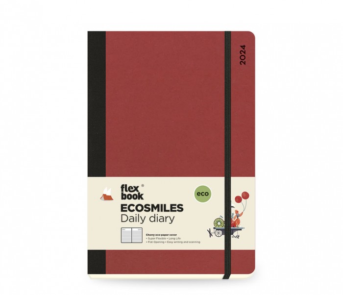 Ecosmiles Daily Diary Medium Cherry