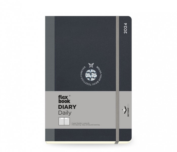 Flex Global Daily Diary Medium Grey