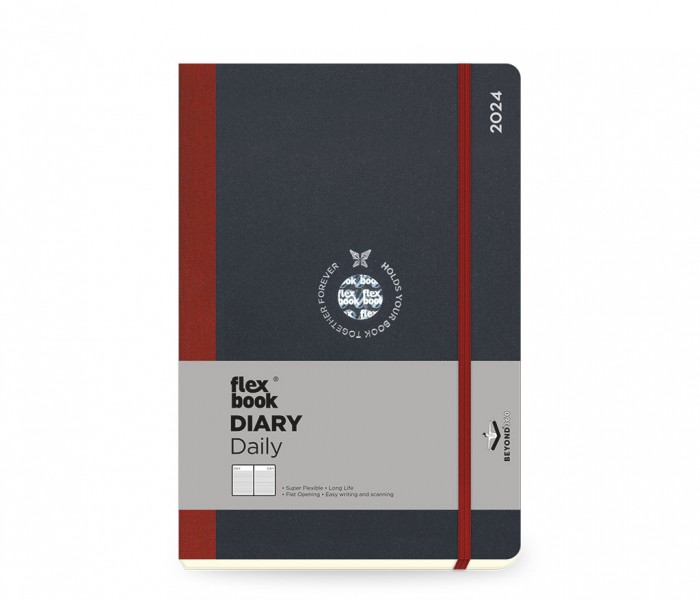 Flex Global Daily Diary Medium Red
