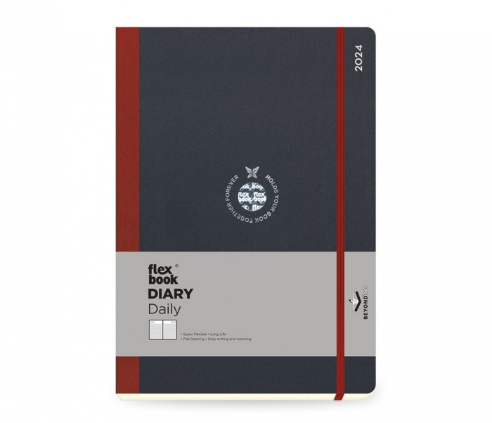 Flex Global Daily Diary Large Red