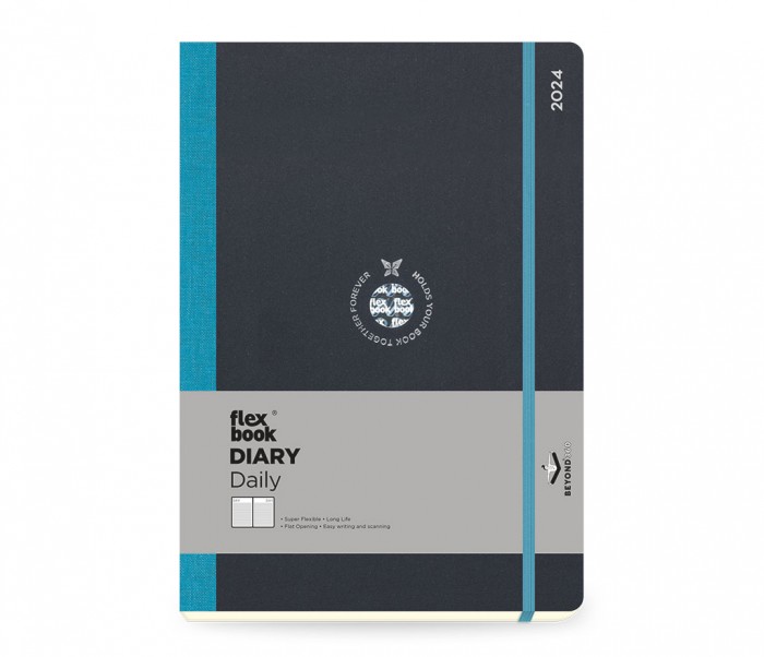 Flex Global Daily Diary Large Turquoise