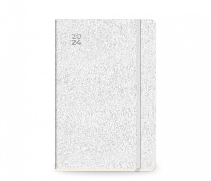 Elegant Daily Diary Medium White