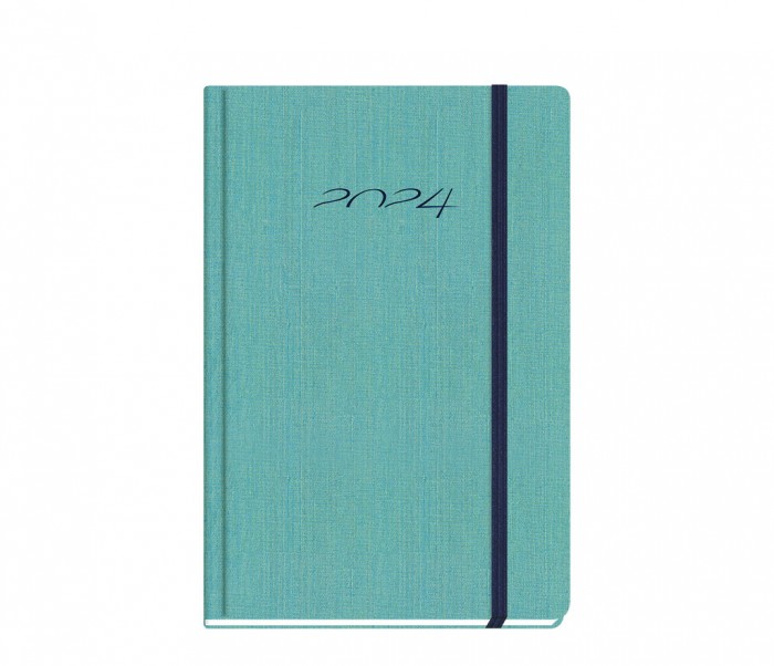 Silk Daily Diary Small Turquoise