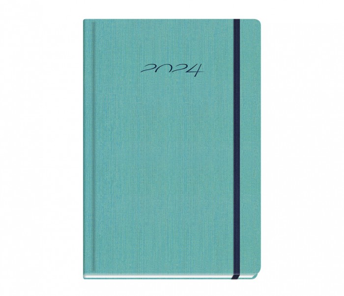 Silk Daily Diary Large Turquoise