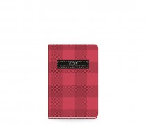 Plaid Weekly Diary Pocket Red