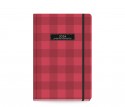Plaid Daily Diary Small Red