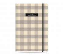 Plaid Daily Diary Large Beige