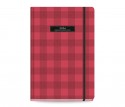 Plaid Daily Diary Large Red