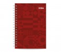 Spiral 210 Daily Diary Large Red