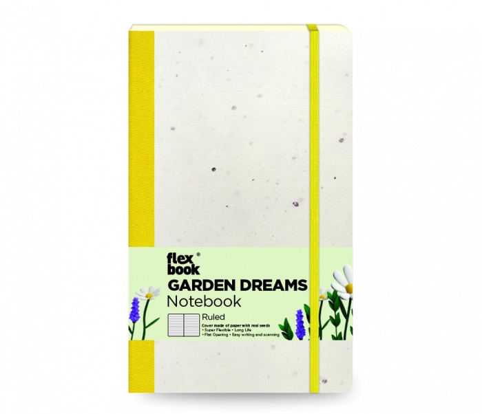 Garden Dreams Notebook Ruled Yellow