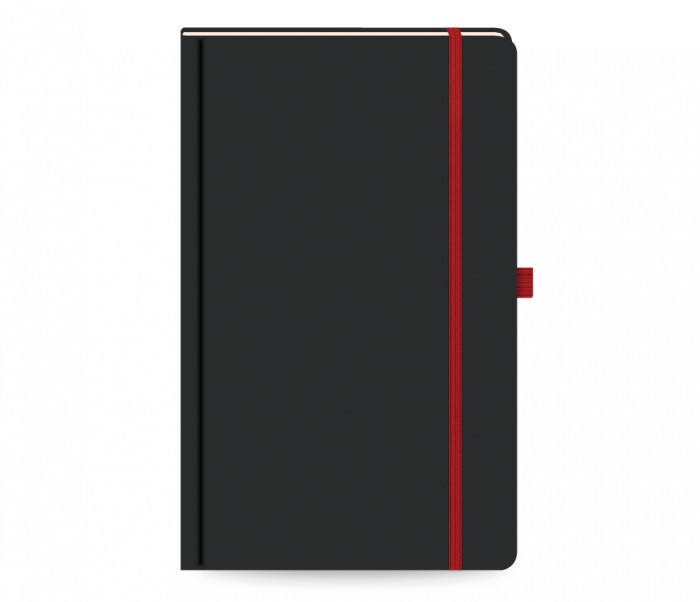 Black Rainbow Notebook Ruled Medium Red
