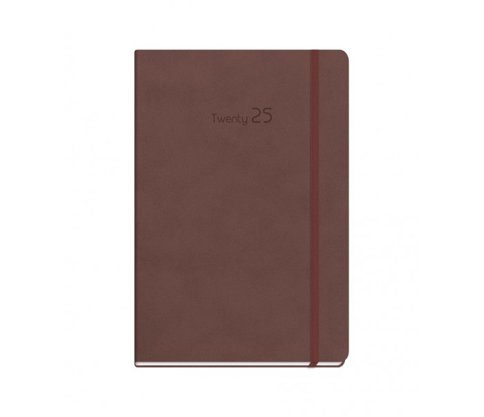 Waves Daily Diary Medium Bordeaux
