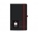 Black Rainbow Notebook Ruled Small Red