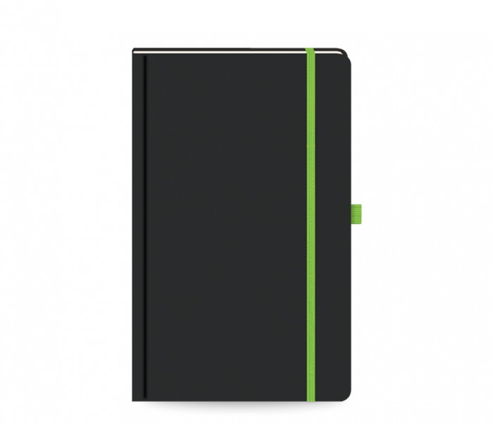 Black Rainbow Notebook Ruled Small Green
