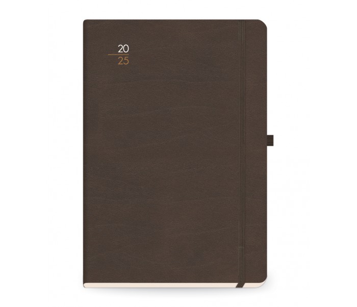 Classico Daily Diary Large Brown