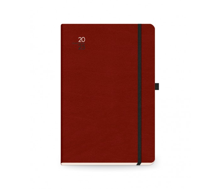Classico Daily Diary Medium Red