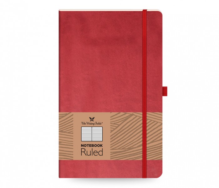 Pyrography Notebook Ruled Medium Red