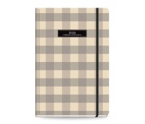 Plaid Daily Diary Large Beige
