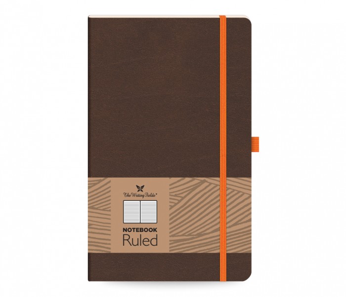 Leather Notebook Ruled Medium Brown