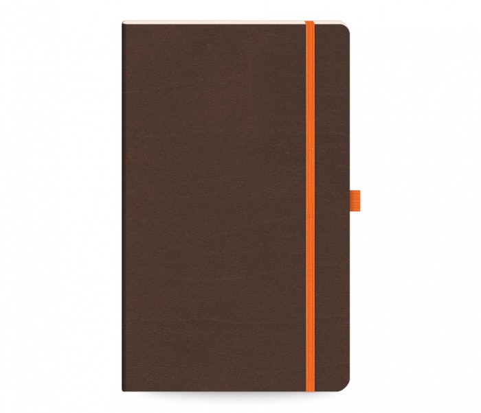 Leather Notebook Ruled Medium Brown