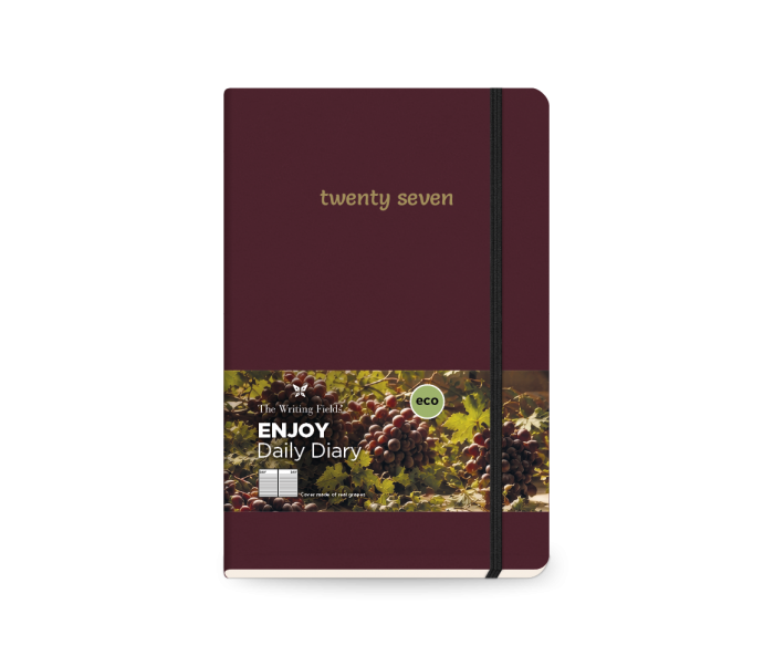 Enjoy Daily Diary Medium Burgundy