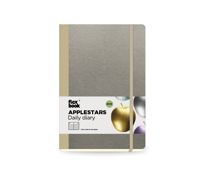 Applestars Daily Diary Medium Silver