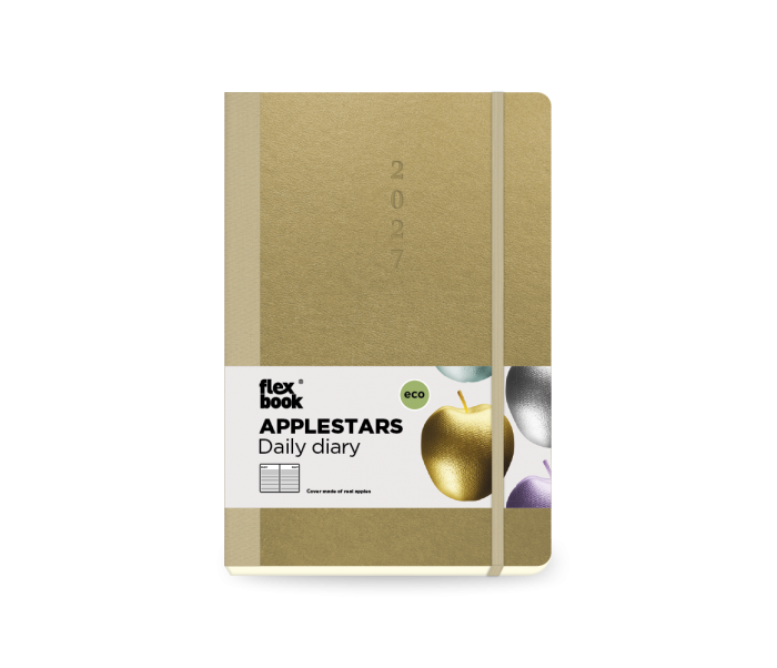Applestars Daily Diary Medium Gold