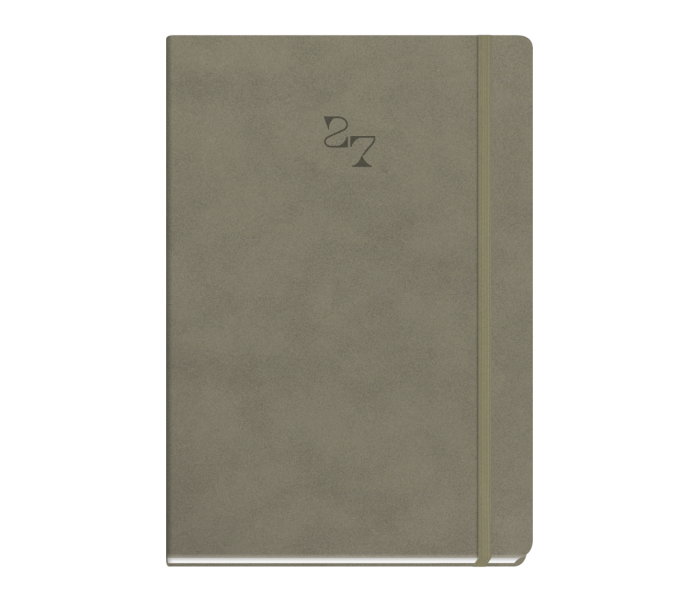 Waves Daily Diary Large Grey Beige