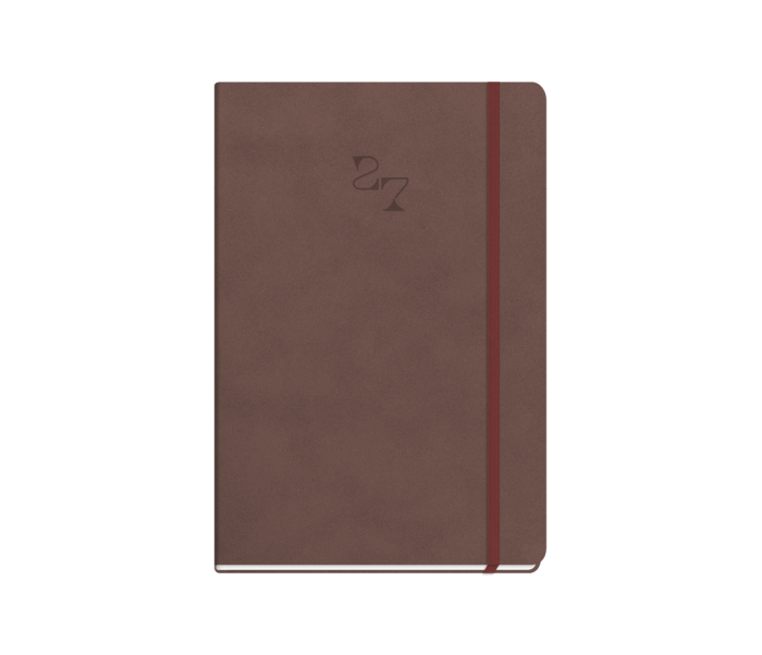 Waves Daily Diary Medium Bordeaux