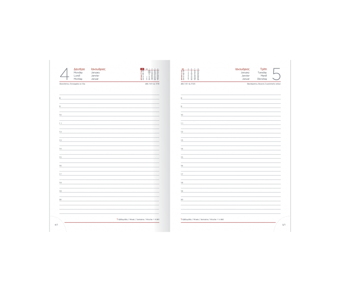 Inspirations Daily Diary Large Cool Grey