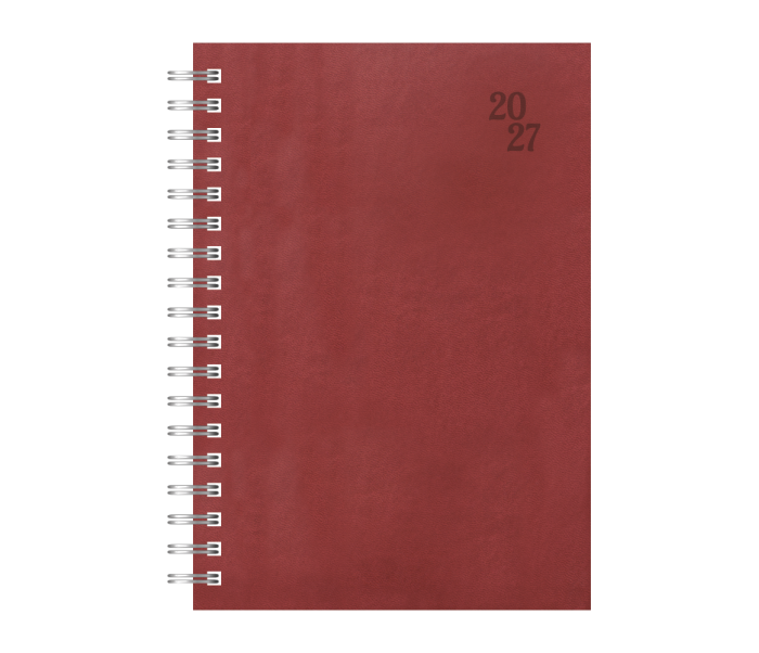 Spiral 230 Daily Diary Large Burgundy