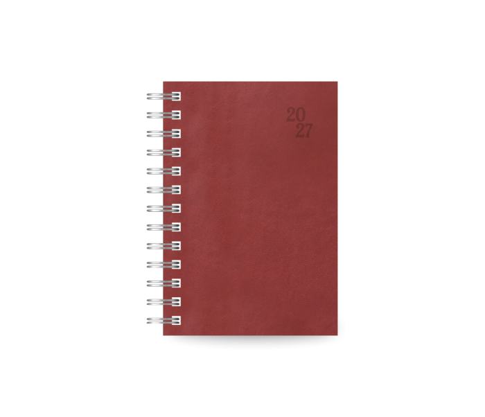 Spiral 230 Daily Diary Small Burgundy