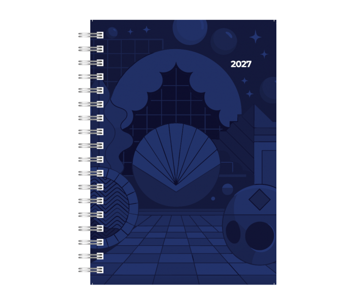 Spiral 210 Daily Diary Large Blue