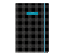 Plaid Daily Diary Large Black