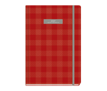 Plaid Daily Diary Large Red